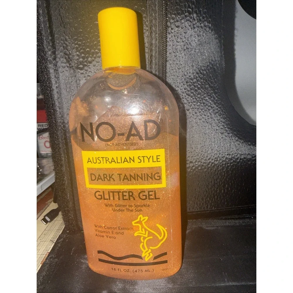 VTG Y2K NO-AD Australian Style Dark Tanning Glitter Gel VERY RARE 16oz ~60% Full